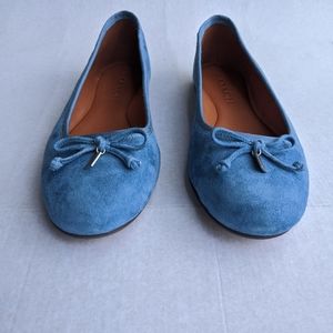 Coach blue suede leather ballerina round toe flats. New Never worn